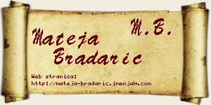 Mateja Bradarić vizit kartica